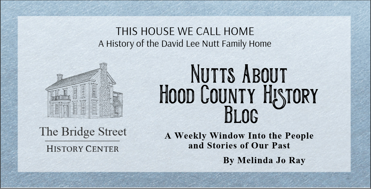 David Lee Nutt family home in Granbury Texas built in 1879 with wraparound porch and windmill