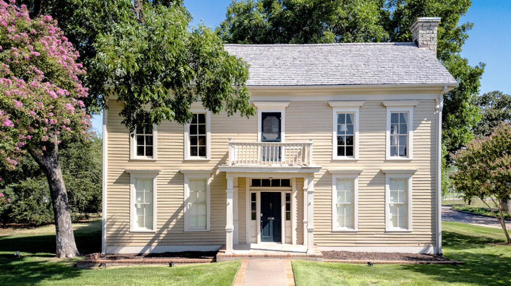 David Lee Nutt family home built in 1879 in Granbury Texas, now home to the Bridge Street History Center