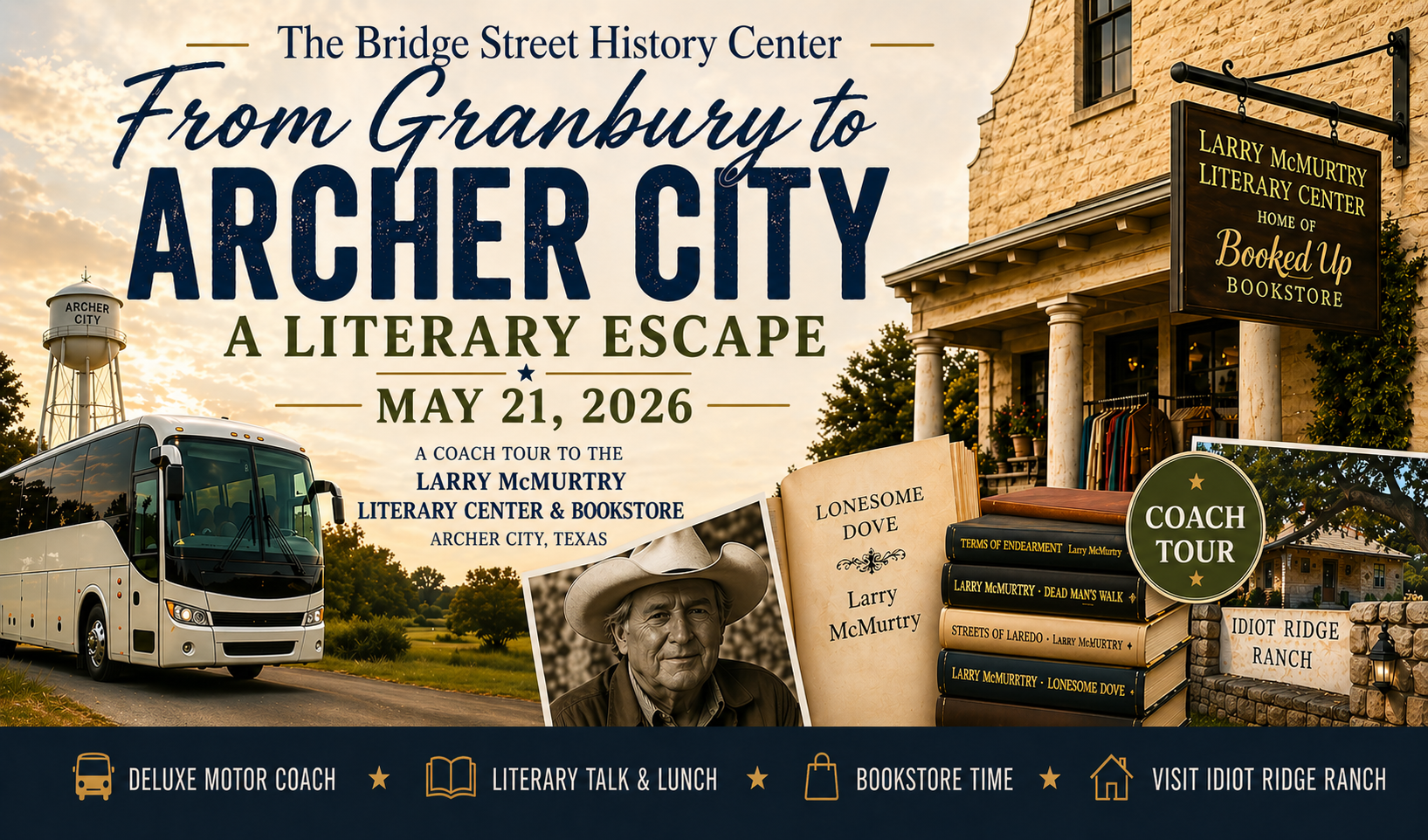 From Granbury to The Larry McMurtry Literary Center in Archer City