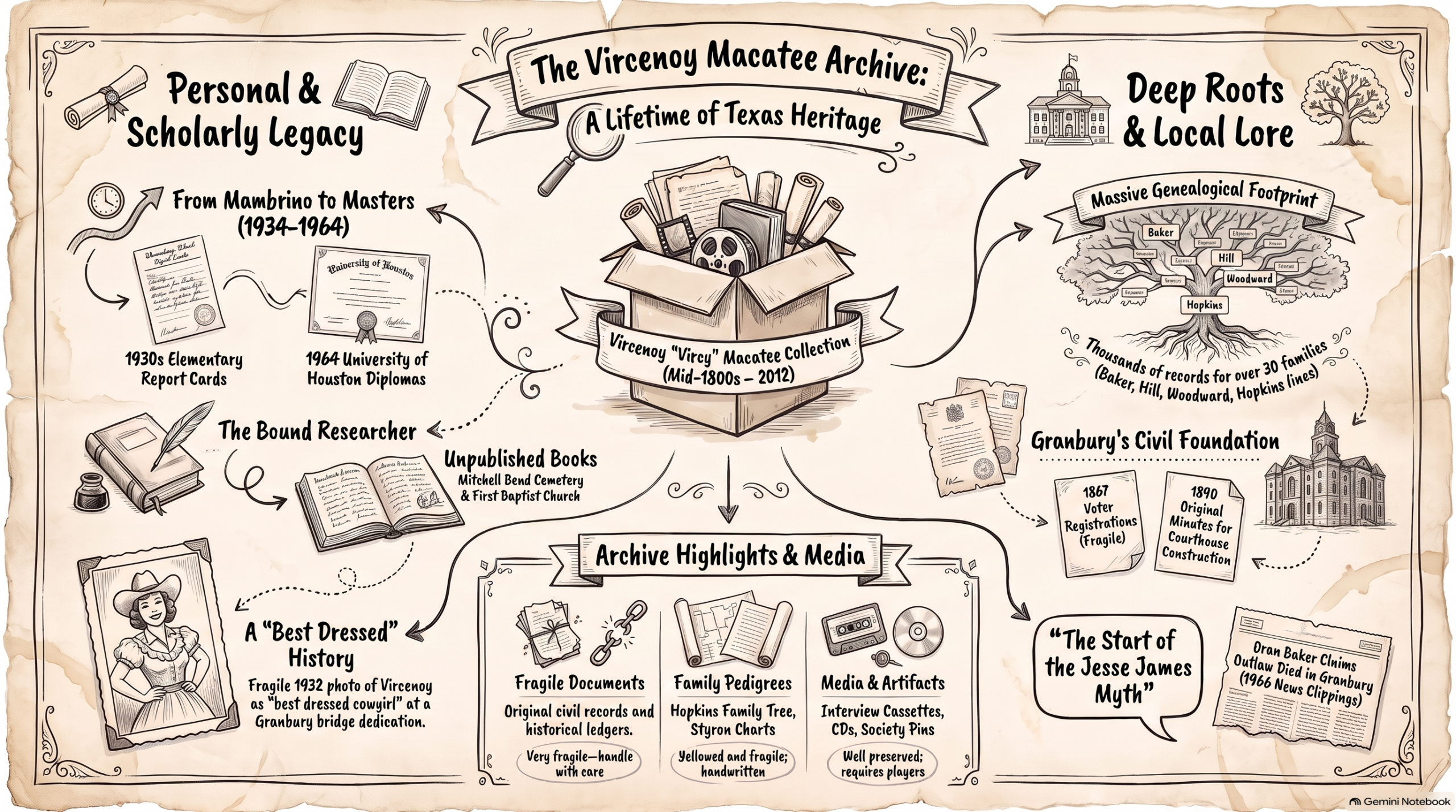 The Vircy Macatee Archive Infographic